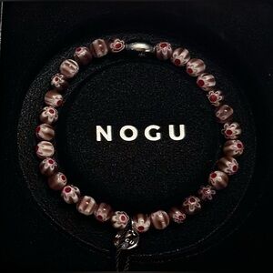 💜💜NOGU Mulberry .925 Sterling Silver Millefiori Bracelet 💜💜